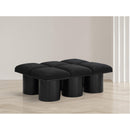  Color_Black -- Meridian Pavilion Boucle Fabric Upholstered 6 pc Modular Bench IMAGE 2