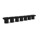  Color_Black -- Meridian Pavilion Boucle Fabric Upholstered 7 pc Modular Bench IMAGE 1