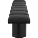  Color_Black -- Meridian Pavilion Boucle Fabric Upholstered 7 pc Modular Bench IMAGE 4