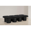  Color_Black -- Meridian Pavilion Boucle Fabric Upholstered 8 pc Modular Bench IMAGE 2
