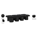  Color_Black -- Meridian Pavilion Boucle Fabric Upholstered 8 pc Modular Bench IMAGE 7