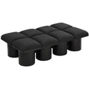  Color_Black -- Meridian Pavilion Boucle Fabric Upholstered 8 pc Modular Bench IMAGE 5