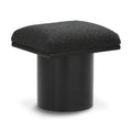  Color_Black -- Meridian Pavilion Boucle Fabric Upholstered Stool IMAGE 1