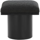  Color_Black -- Meridian Pavilion Boucle Fabric Upholstered Stool IMAGE 3