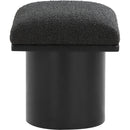  Color_Black -- Meridian Pavilion Boucle Fabric Upholstered Stool IMAGE 4