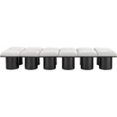  Color_Cream/ Black Finish -- Pavilion Cream Boucle Fabric Upholstered 12 pc Modular Bench IMAGE 3