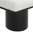  Color_Cream/ Black Finish -- Pavilion Cream Boucle Fabric Upholstered 12 pc Modular Bench IMAGE 6