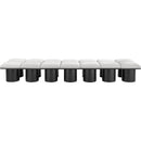  Color_Cream/ Black Finish -- Pavilion Cream Boucle Fabric Upholstered 14 pc Modular Bench IMAGE 3
