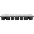  Color_Cream/ Black Finish -- Pavilion Cream Boucle Fabric Upholstered 14 pc Modular Bench IMAGE 3