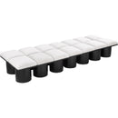  Color_Cream/ Black Finish -- Pavilion Cream Boucle Fabric Upholstered 14 pc Modular Bench IMAGE 5