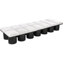Meridian Pavilion Cream Boucle Fabric Bench IMAGE 5