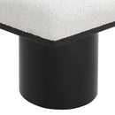  Color_Cream/ Black Finish -- Pavilion Cream Boucle Fabric Upholstered 2 pc Modular Bench IMAGE 5