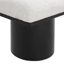 Meridian Pavilion Cream Boucle Fabric Bench IMAGE 5