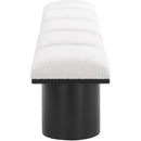  Color_Cream/ Black Finish -- Pavilion Cream Boucle Fabric Upholstered 5 pc Modular Bench IMAGE 4