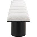  Color_Cream/ Black Finish -- Pavilion Cream Boucle Fabric Upholstered 6 pc Modular Bench IMAGE 4