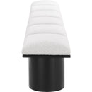  Color_Cream/ Black Finish -- Pavilion Cream Boucle Fabric Upholstered 6 pc Modular Bench IMAGE 4
