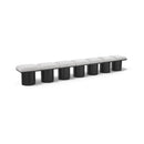 Meridian Pavilion Cream Boucle Fabric Bench IMAGE 1