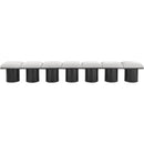  Color_Cream/ Black Finish -- Pavilion Cream Boucle Fabric Upholstered 7 pc Modular Bench IMAGE 3