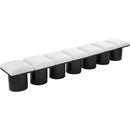  Color_Cream/ Black Finish -- Pavilion Cream Boucle Fabric Upholstered 7 pc Modular Bench IMAGE 5