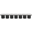  Color_Cream/ Black Finish -- Pavilion Cream Boucle Fabric Upholstered 7 pc Modular Bench IMAGE 3