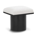 Meridian Pavilion Cream Boucle Fabric Bench/Stool IMAGE 1