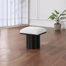  Color_Cream/ Black Finish -- Pavilion Cream Boucle Fabric Upholstered Stool IMAGE 2