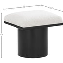  Color_Cream/ Black Finish -- Pavilion Cream Boucle Fabric Upholstered Stool IMAGE 7