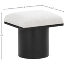Meridian Pavilion Cream Boucle Fabric Bench/Stool IMAGE 7