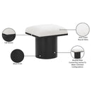  Color_Cream/ Black Finish -- Pavilion Cream Boucle Fabric Upholstered Stool IMAGE 8