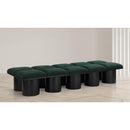  Color_Green/ Black Finish -- Pavilion Green Boucle Fabric Upholstered 10 pc Modular Bench IMAGE 2
