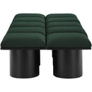  Color_Green/ Black Finish -- Pavilion Green Boucle Fabric Upholstered 10 pc Modular Bench IMAGE 4