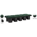  Color_Green/ Black Finish -- Pavilion Green Boucle Fabric Upholstered 10 pc Modular Bench IMAGE 7