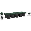 Meridian Pavilion Green Boucle Fabric Bench IMAGE 7