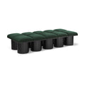  Color_Green/ Black Finish -- Pavilion Green Boucle Fabric Upholstered 10 pc Modular Bench IMAGE 1