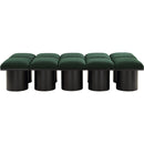 Meridian Pavilion Green Boucle Fabric Bench IMAGE 3