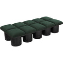 Color_Green/ Black Finish -- Pavilion Green Boucle Fabric Upholstered 10 pc Modular Bench IMAGE 5