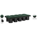  Color_Green/ Black Finish -- Pavilion Green Boucle Fabric Upholstered 10 pc Modular Bench IMAGE 8