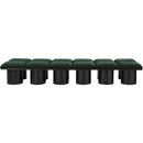  Color_Green/ Black Finish -- Pavilion Green Boucle Fabric Upholstered 12 pc Modular Bench IMAGE 3