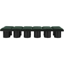 Meridian Pavilion Green Boucle Fabric Bench IMAGE 3