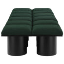  Color_Green/ Black Finish -- Pavilion Green Boucle Fabric Upholstered 12 pc Modular Bench IMAGE 4