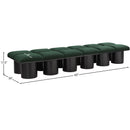  Color_Green/ Black Finish -- Pavilion Green Boucle Fabric Upholstered 12 pc Modular Bench IMAGE 6
