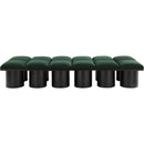 Meridian Pavilion Green Boucle Fabric Bench IMAGE 3