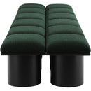  Color_Green/ Black Finish -- Pavilion Green Boucle Fabric Upholstered 12 pc Modular Bench IMAGE 4