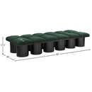 Color_Green/ Black Finish -- Pavilion Green Boucle Fabric Upholstered 12 pc Modular Bench IMAGE 7