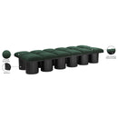  Color_Green/ Black Finish -- Pavilion Green Boucle Fabric Upholstered 12 pc Modular Bench IMAGE 8
