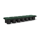  Color_Green/ Black Finish -- Pavilion Green Boucle Fabric Upholstered 14 pc Modular Bench IMAGE 1