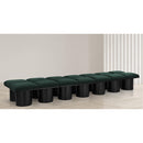  Color_Green/ Black Finish -- Pavilion Green Boucle Fabric Upholstered 14 pc Modular Bench IMAGE 2