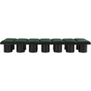  Color_Green/ Black Finish -- Pavilion Green Boucle Fabric Upholstered 14 pc Modular Bench IMAGE 3
