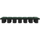 Meridian Pavilion Green Boucle Fabric Bench IMAGE 3