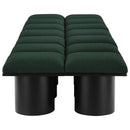  Color_Green/ Black Finish -- Pavilion Green Boucle Fabric Upholstered 14 pc Modular Bench IMAGE 4